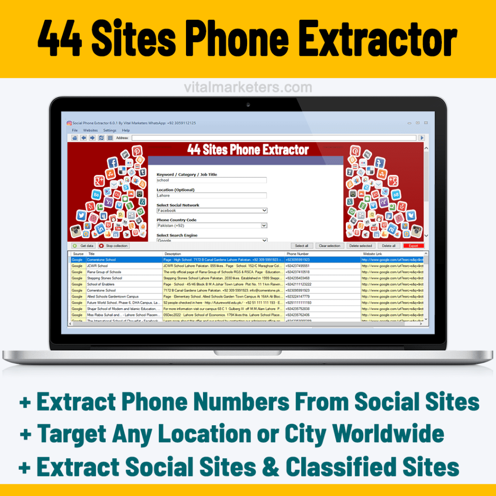 44-Sites-Phone-Extractor by Vital Marketers