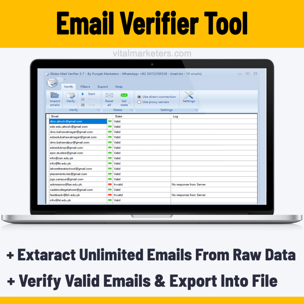 Globo Email Verifier Software Tool by Vital Marketers
